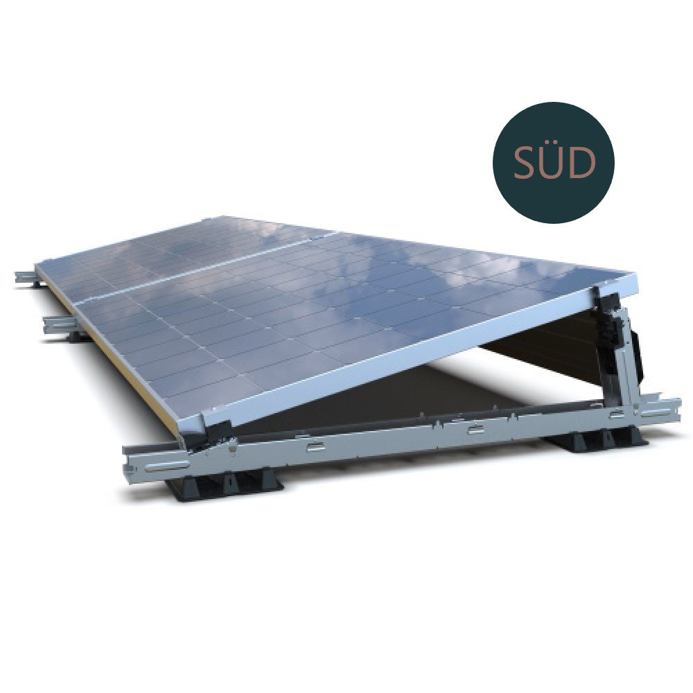 Solarstell-Flachdach-Montagesystem-Süd